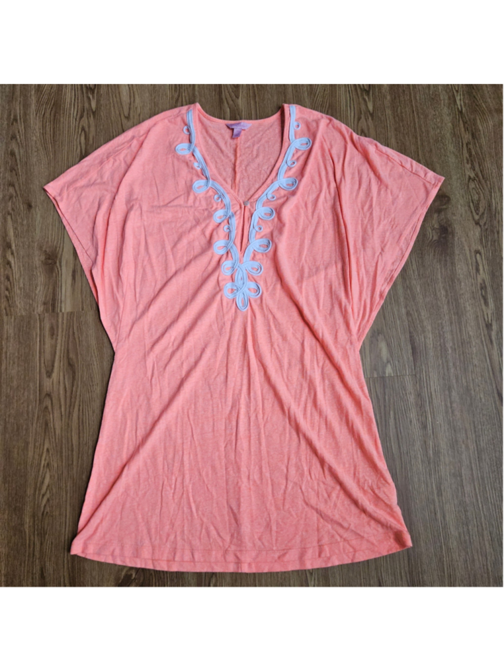 Lilly Pulitzer Swim Coverup XS Linen Blend Heathered Coral Dress